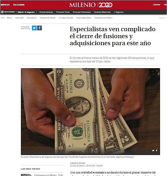Especialistas ven complicado el cierre de fusiones y adquisiciones para este ao